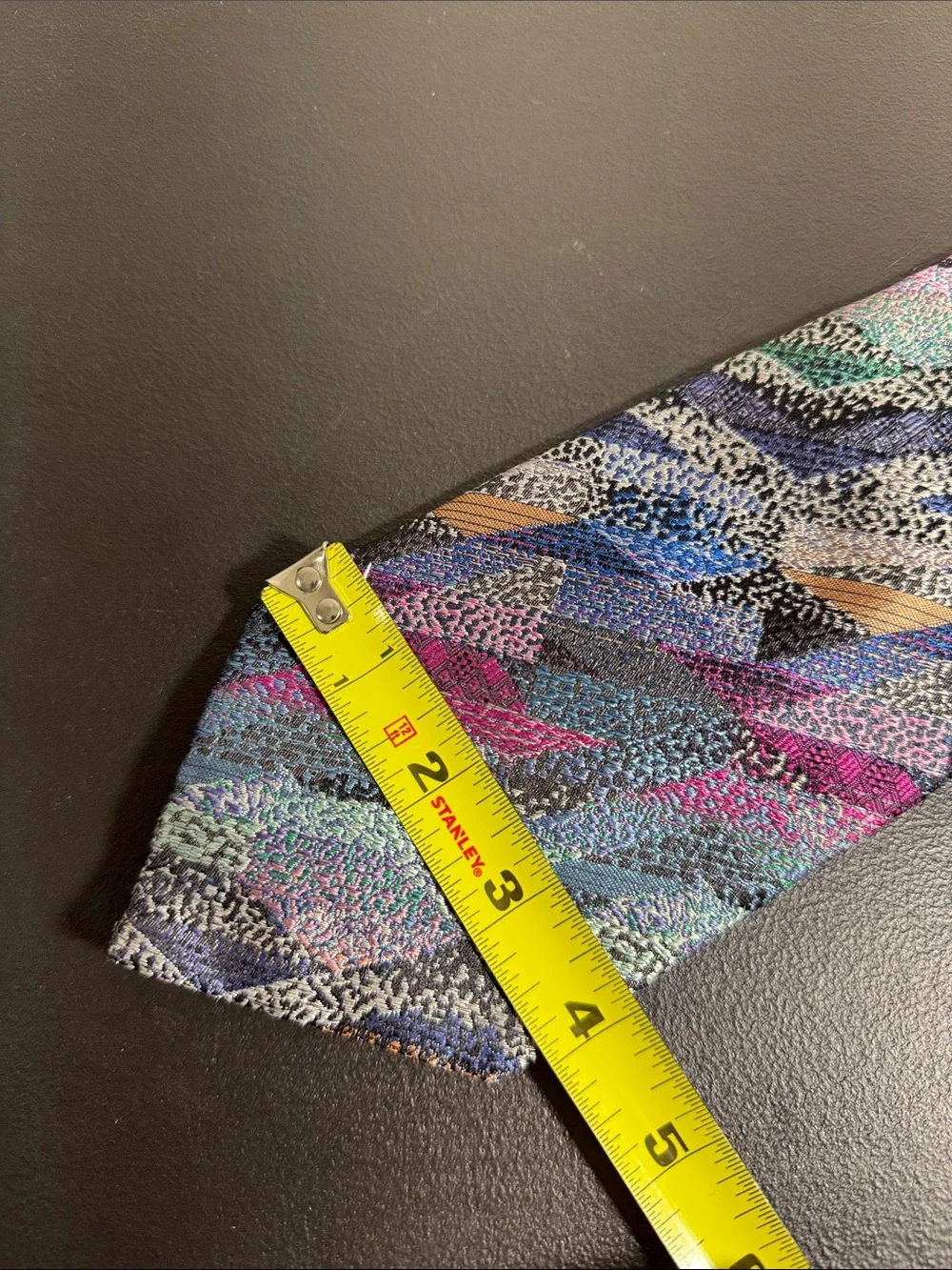 Missoni mens colorful geometric abstract pattern 100% silk neck tie EUC